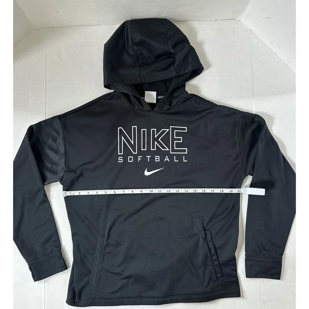 Nike Softball Therma-Fit Fleece Hoodie Pullover Black Size Kids Girls XL